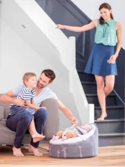 Transat Et Pouf Doomoo Nid BABYMOOV Blanc / Gris - Babymoov -Enfant Meubles Boutique transat et pouf doomoo nid babymoov 4